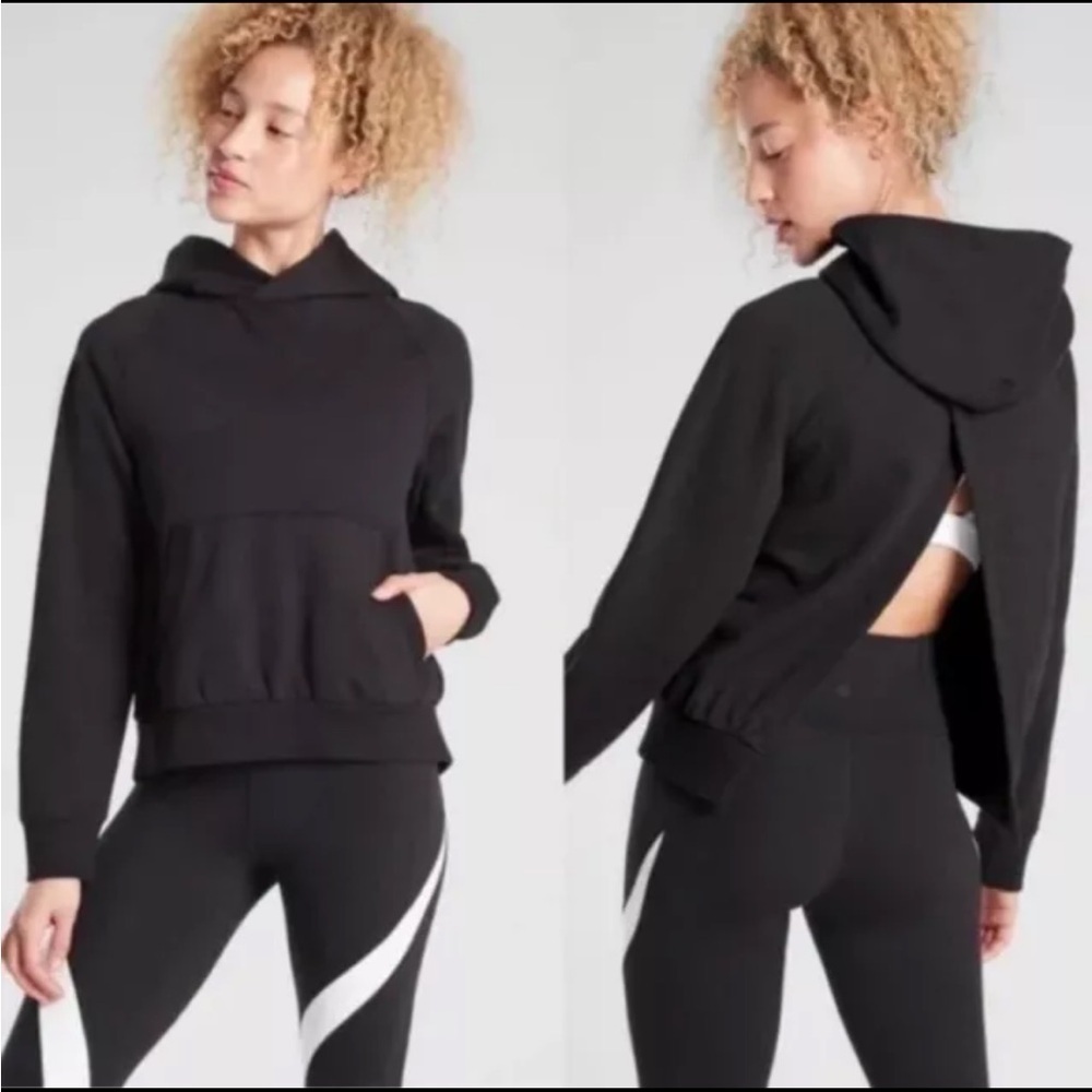 Athleta Black Moonrise Hoodie Sweatshirt Size XXS - Picture 1 of 12